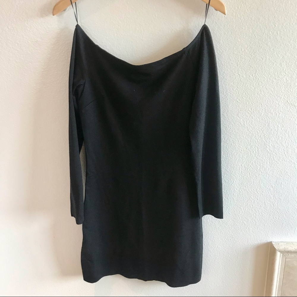 NWT Mango Off The Shoulder Long Sleeve Mini Dress